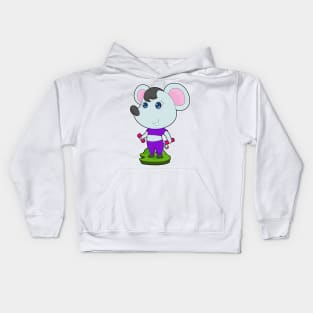 Mouse Fitness Dumbbells Kids Hoodie